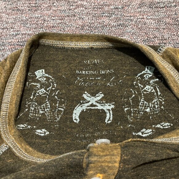 Kings Of Leon Shirt Mens Medium Brown Mechanical Bull Tour 2014 Raglan Sleeve - Picture 5 of 8